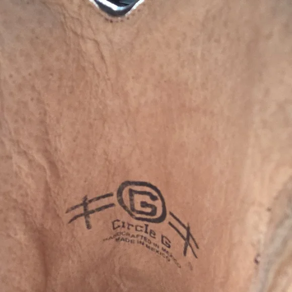 NWOT Corral Circle G Brown Boots with Turquoise Floral Embroidery - Picture 5 of 8